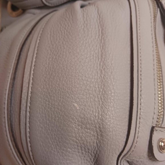 B Makowsky Gray Leather Crossbody Front Pockets Silver Hardware Adjustable Strap - Picture 2 of 15